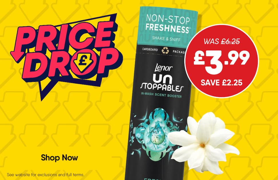 245g Lenor Unstoppables £3.99 - RRP £6.25