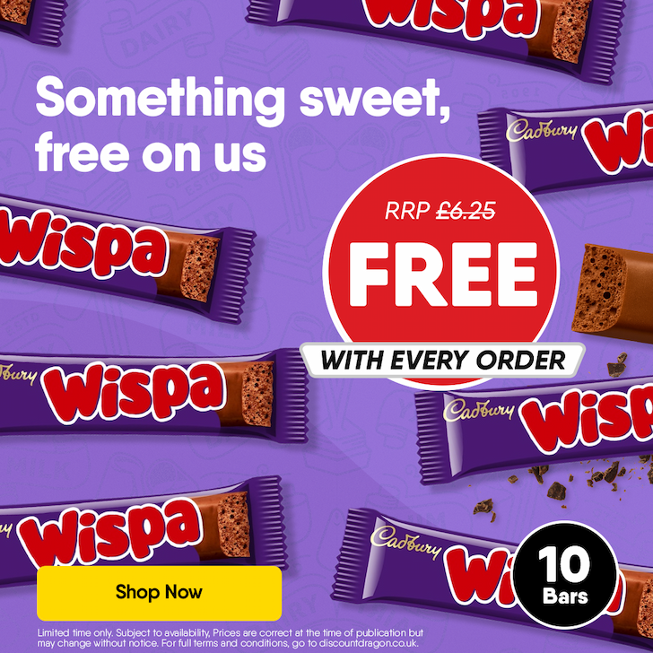 10 x Wispa bars Free with every order