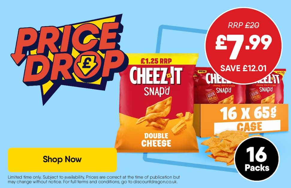 16 x Cheez It packs £7.99 - RRP £20