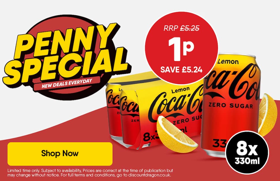 8 x Coke Lemon Zero Sugar