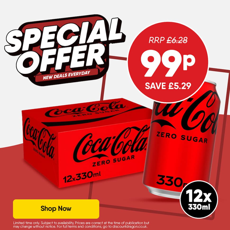12 x Coke Zero cans 99p - RRP £6.28