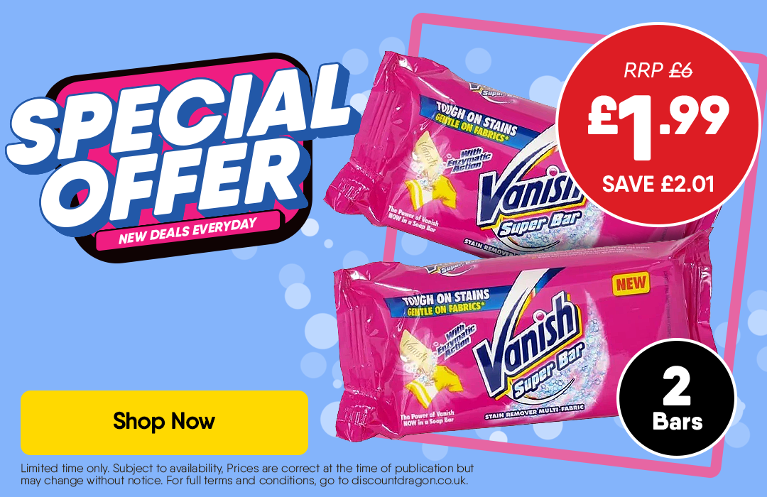 2 x Vanish super stain remover bars £1.99