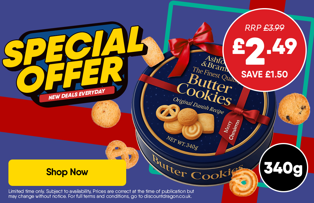 340g Ashford & Branley Butter Cookies £2.49