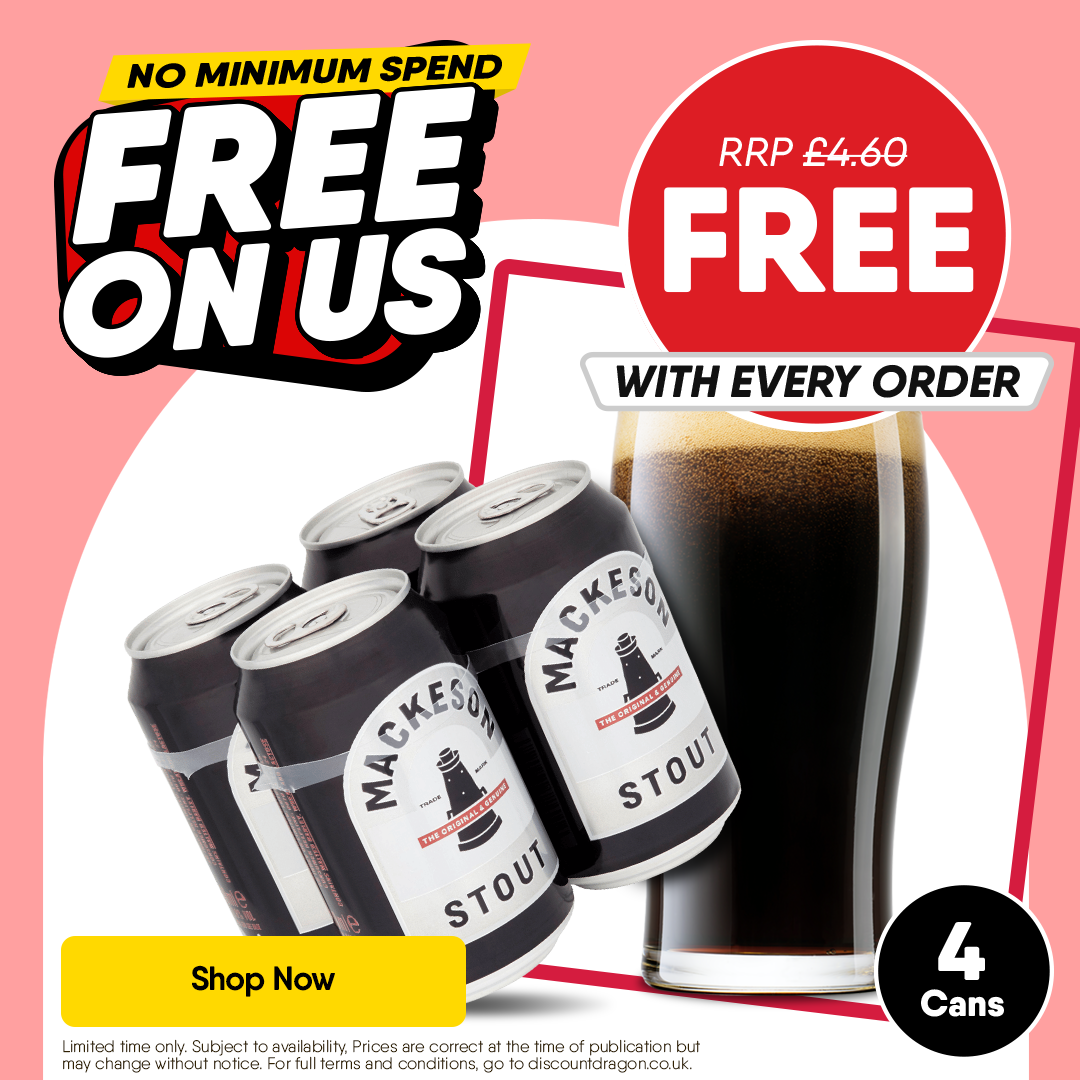 4 x Mackeson Stout cans free every order