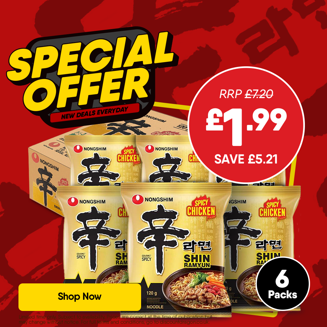6 x Nongshim spicy chickem ramyum £1.99