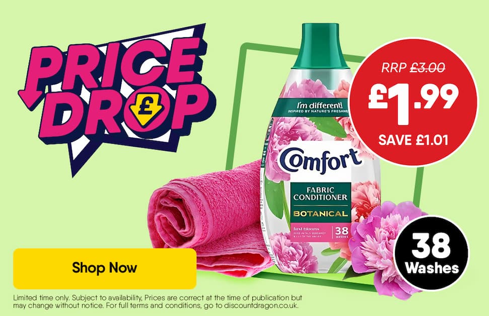 570ml Comfort Botanicals £1.99 - RRP £3