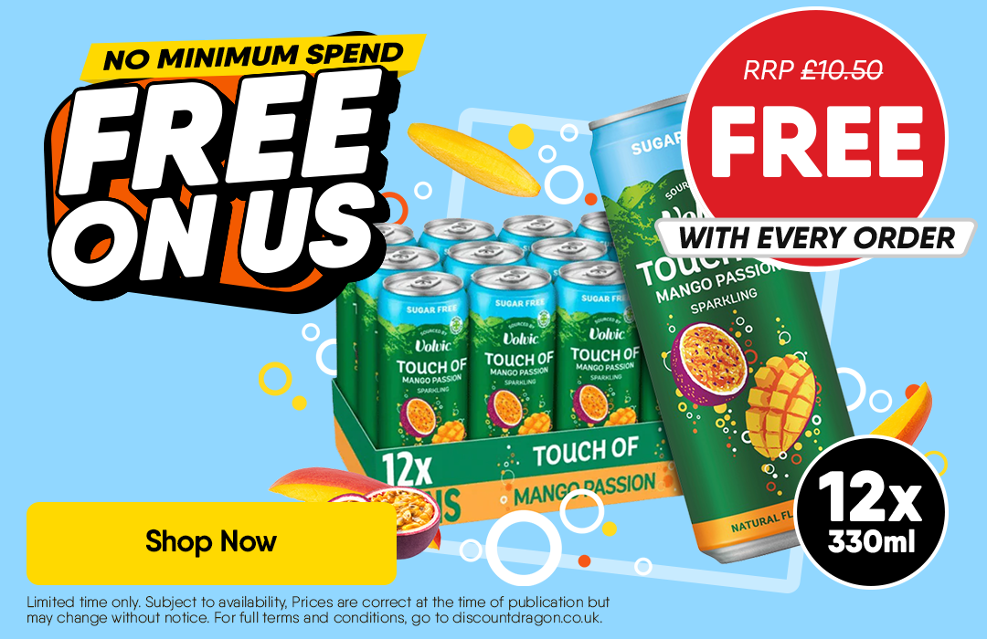 12 x 330ml Volvic cans free every order