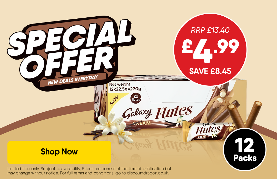 12 x Galaxy flute wafer rolls £4.99 - RRP £13.40