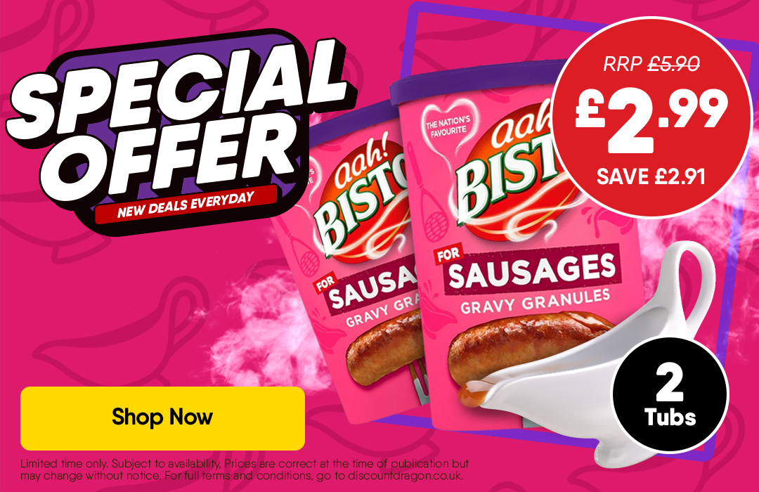 2 tubs of Bisto gravy £2.99 - RRP £5.90