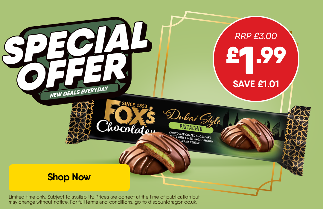Fox's Dubai Chocolate £1.99 - RRP £3