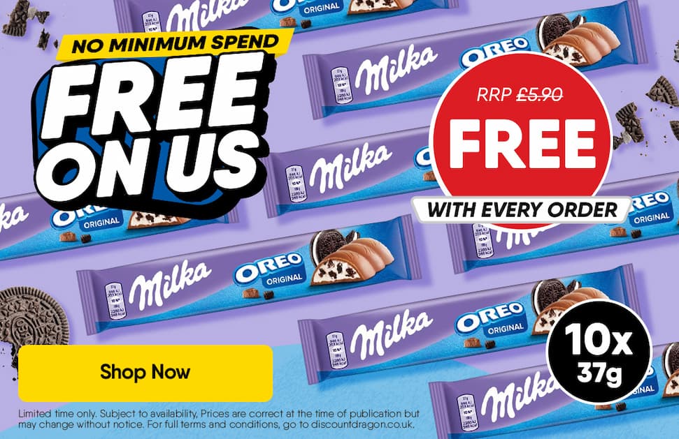 10 x Milka Oreo Chocolate Bars Free On us