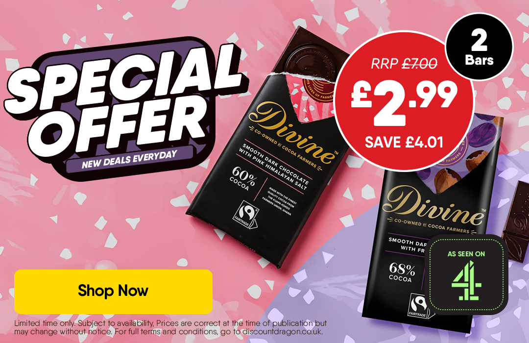 Divine Chocolate Bars for £2.99