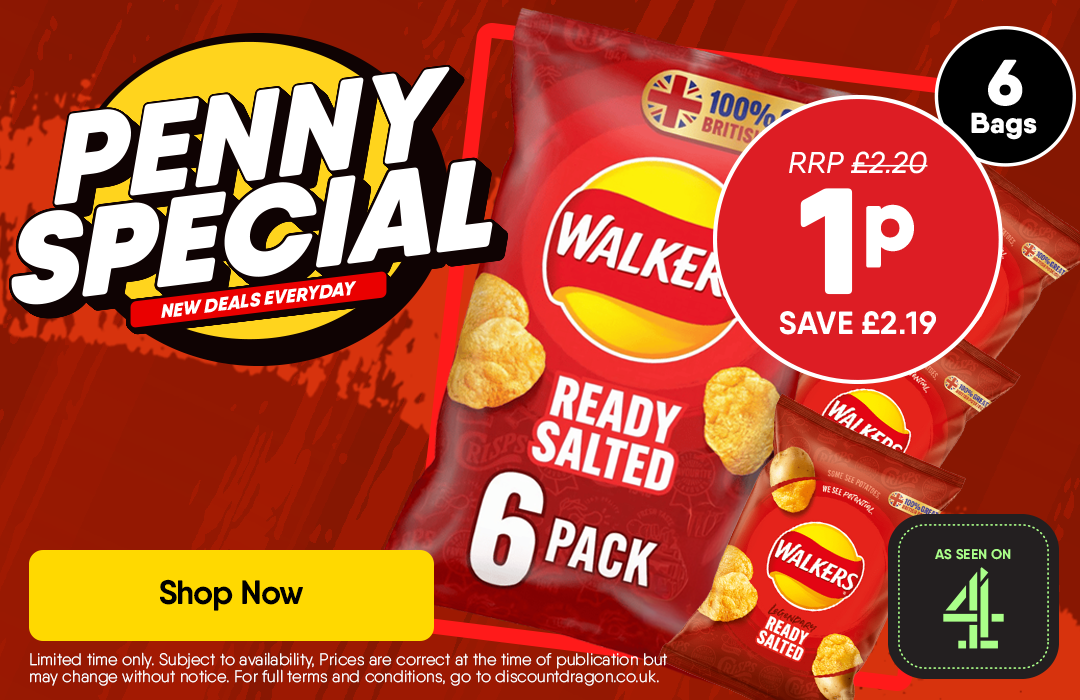 6 x Walkers Ready Salted 1p