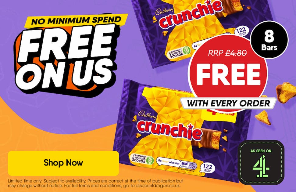 8 x Crunchie Chocolate Bar FREE