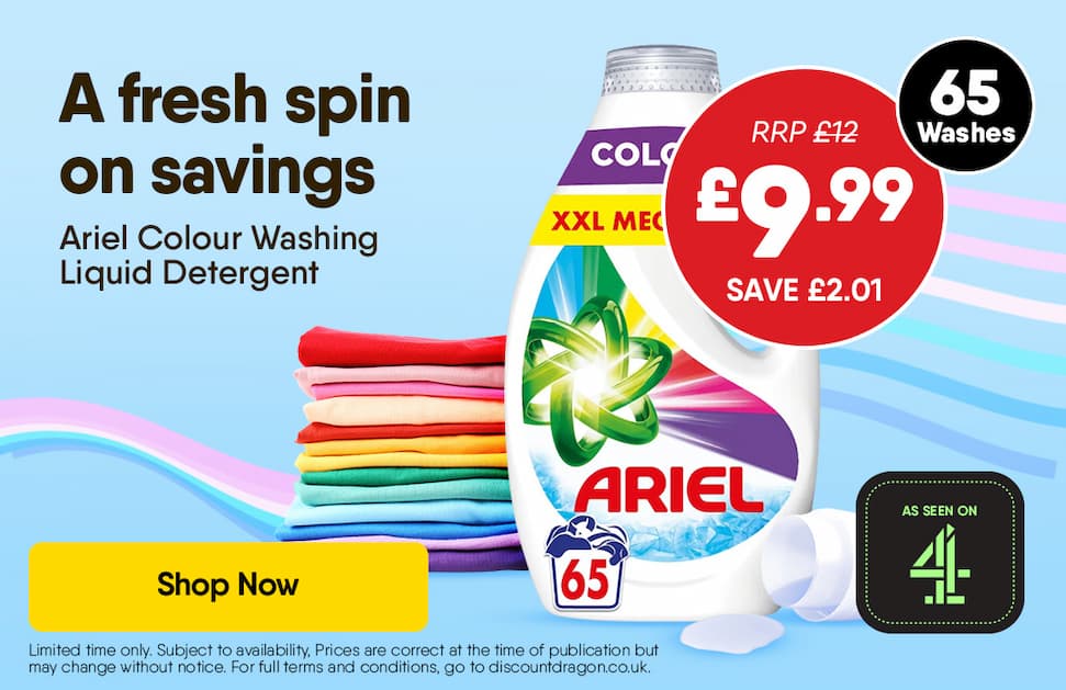 65 x Ariel Detergent Washes - £9.99