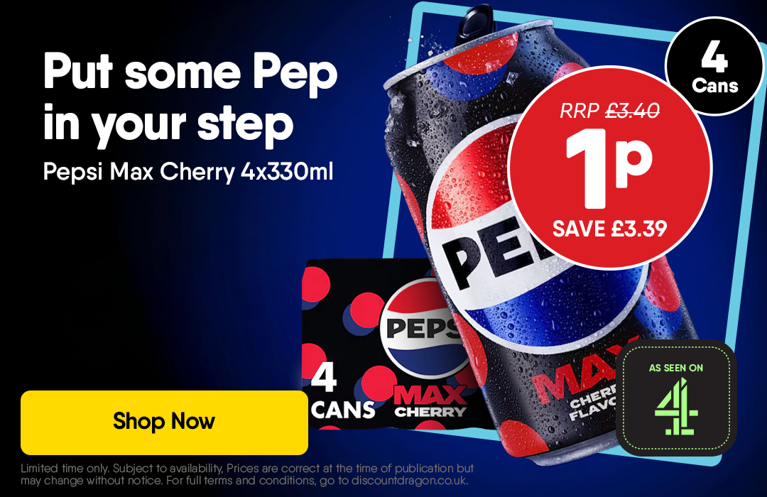 4 x Pepsi Max No Sugar Cherry Cola 1p