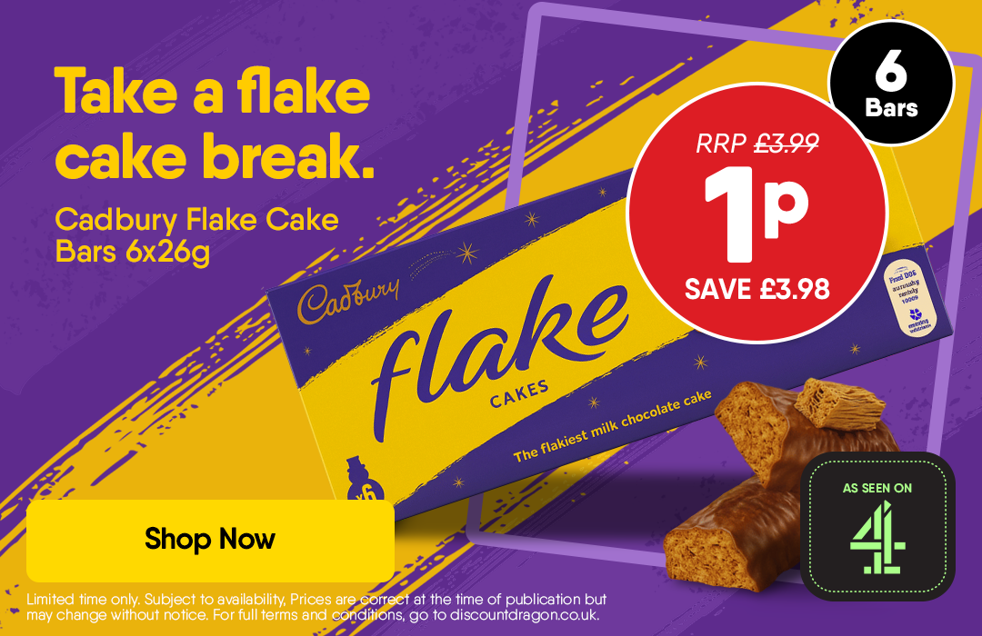 6 x Cadbury Flake Cakes - 1p
