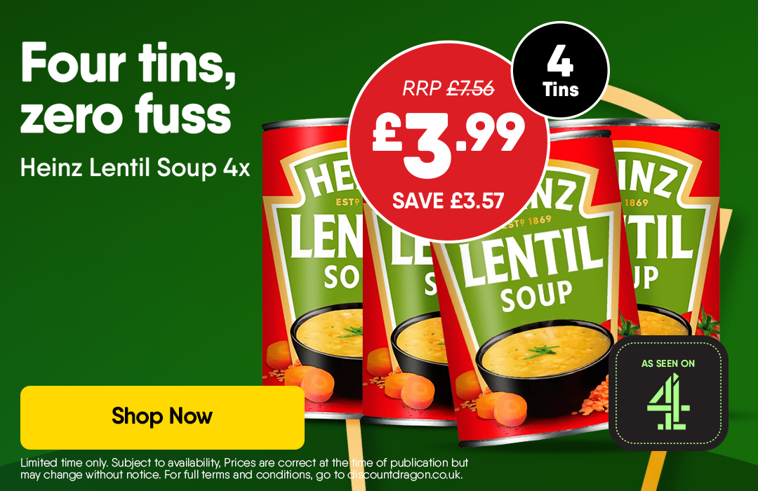 4 x Heinz Lentil Soup - £3