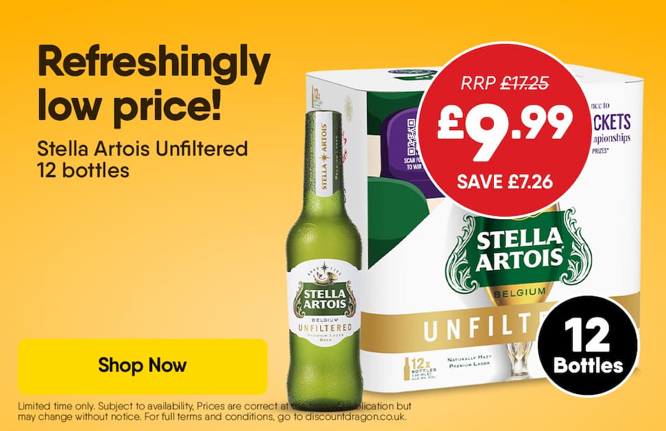 12 x Stella Artois Unfiltered - £9.99