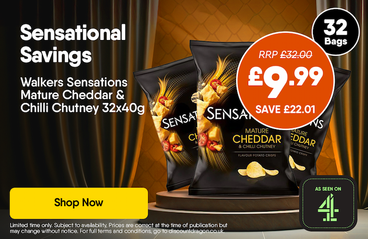 32 x Sensations Cheddar - £9.99