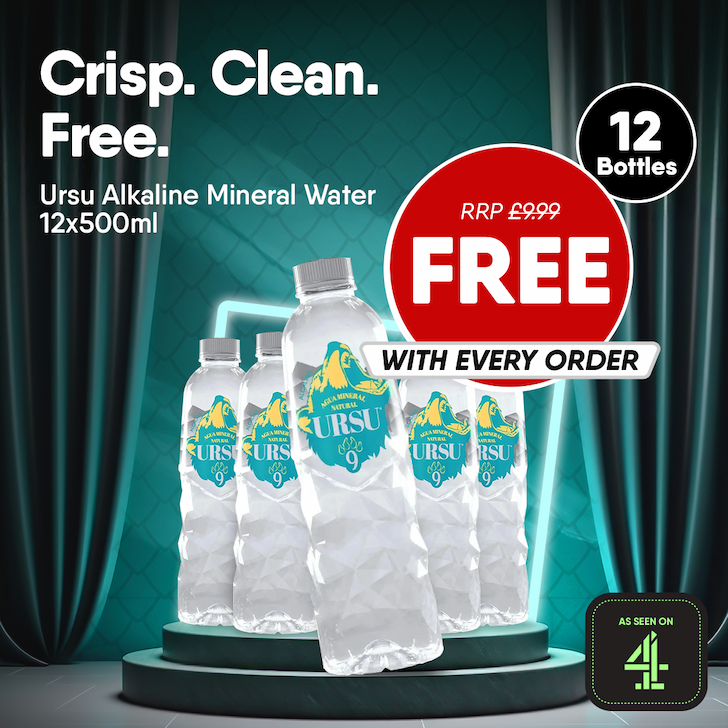 12 x Ursu Alkaline Natural Mineral Water- FREE