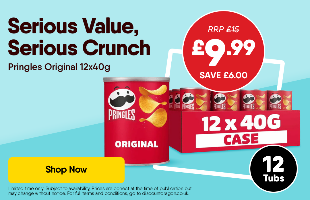 12 x Pringles Original Potato Chips - 9.99