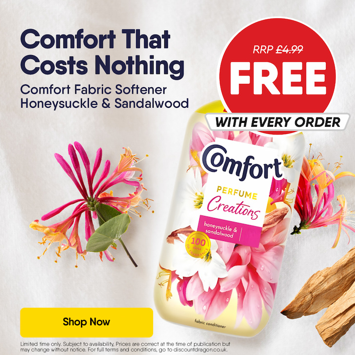 1100ml Bottle Comfort Fabric Softener Honeysuckle & Sandalwood - FREE
