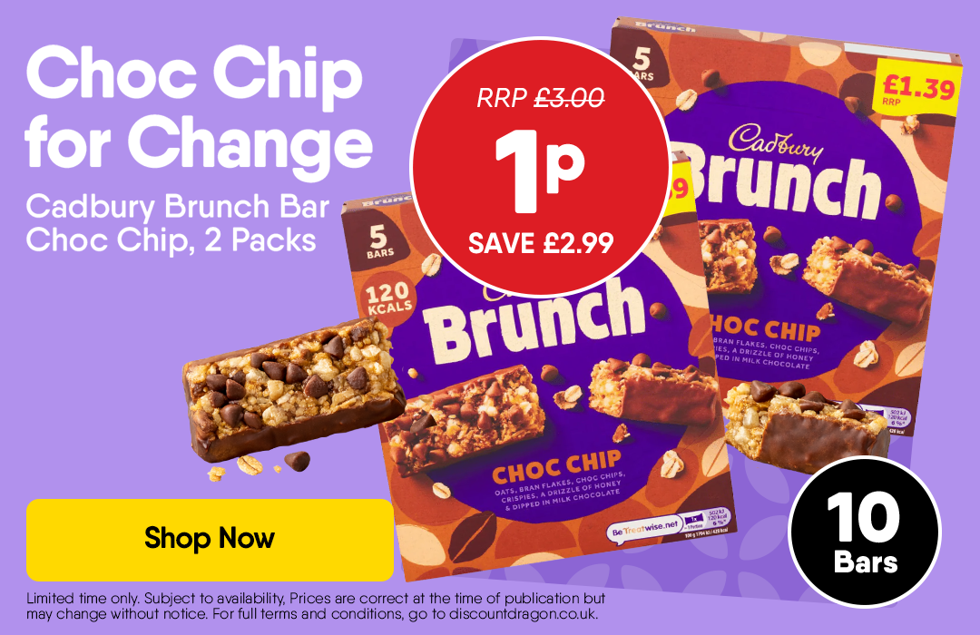 10 x Cadbury Brunch Bars - 1p