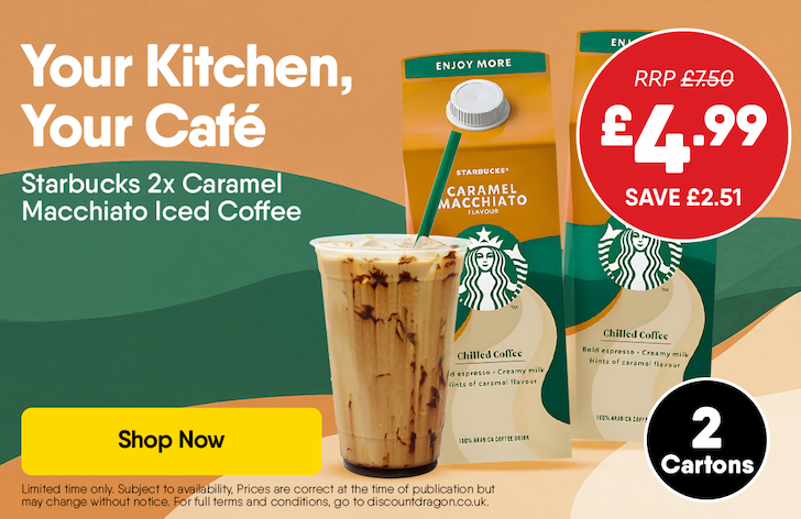 2 x Starbucks Multiserve Caramel Macchiato Iced Coffee - £4.99