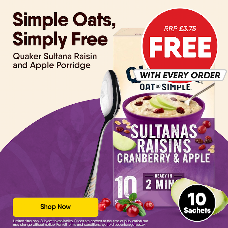 Quaker Sultana Raisin and Apple Porridge