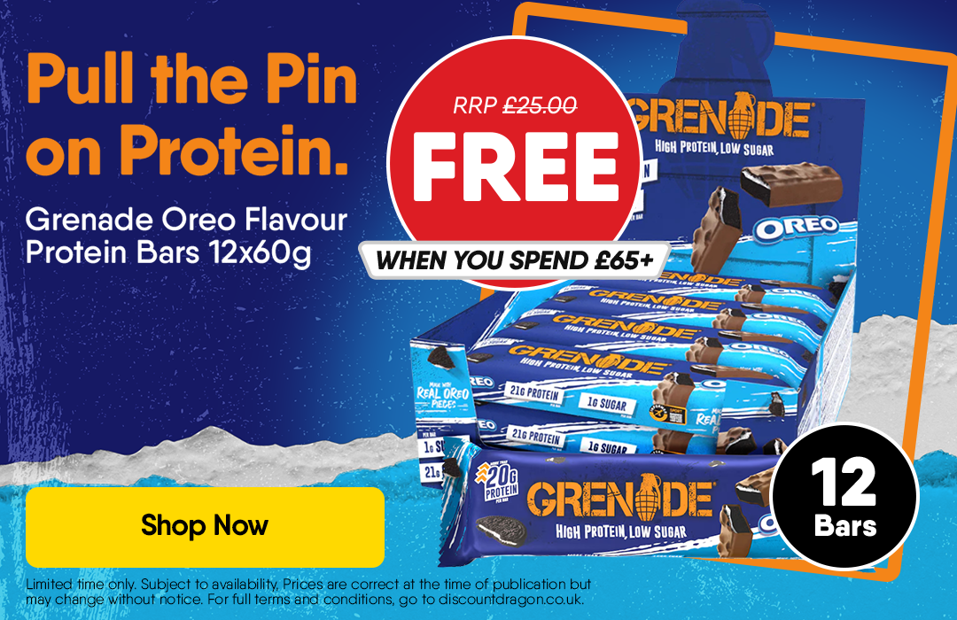 12 x 60g Bars Grenade High Protein Low Sugar Oreo Flavour Bars