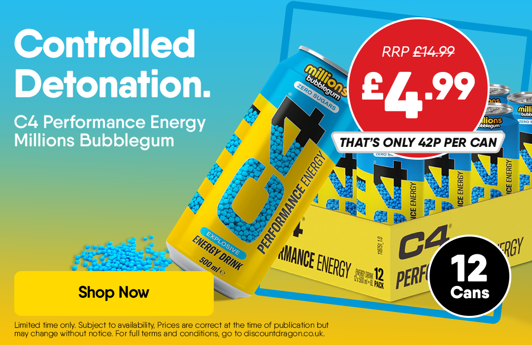 12 x 500ml Cans C4 Performance Energy Millions Bubblegum