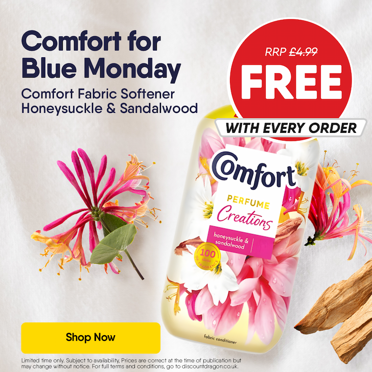 1100ml Bottle Comfort Fabric Softener Honeysuckle & Sandalwood