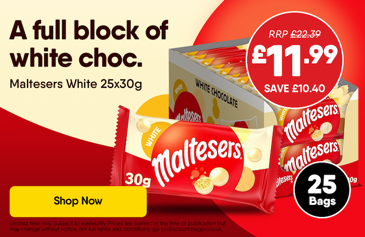 25 x Maltesers White 25 x 30g - 11.99