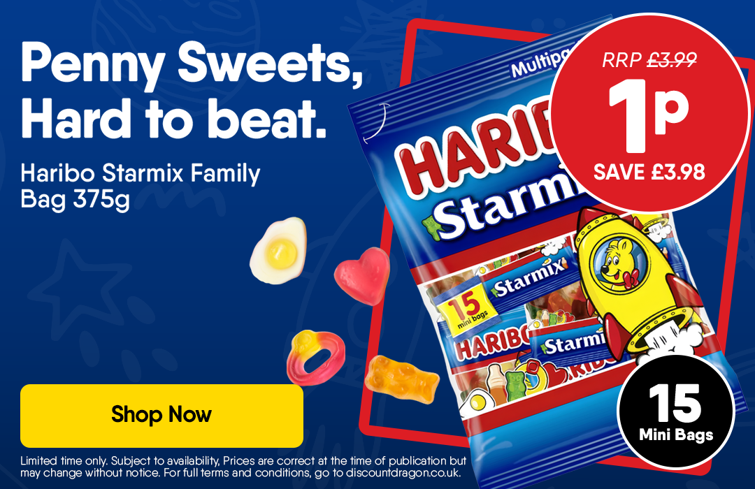 15 x 25g Packs Haribo Starmix Family Bag - 1p