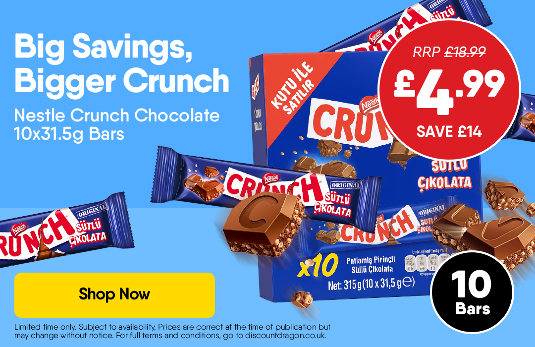 10 x Nestle Crunch Bars - 4.99