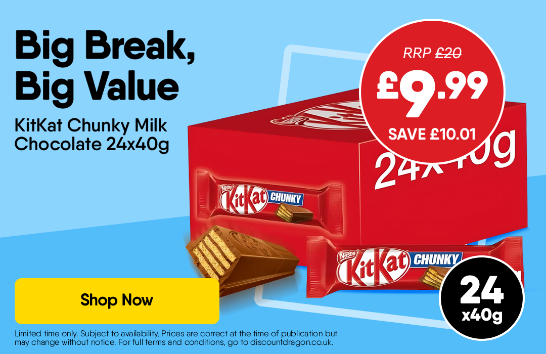 24 x 40g Bars Case (24) KitKat Chunky Milk Chocolate