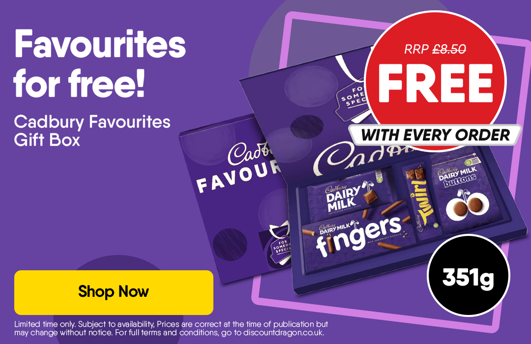 351g Cadbury Favourites Gift Box - Free