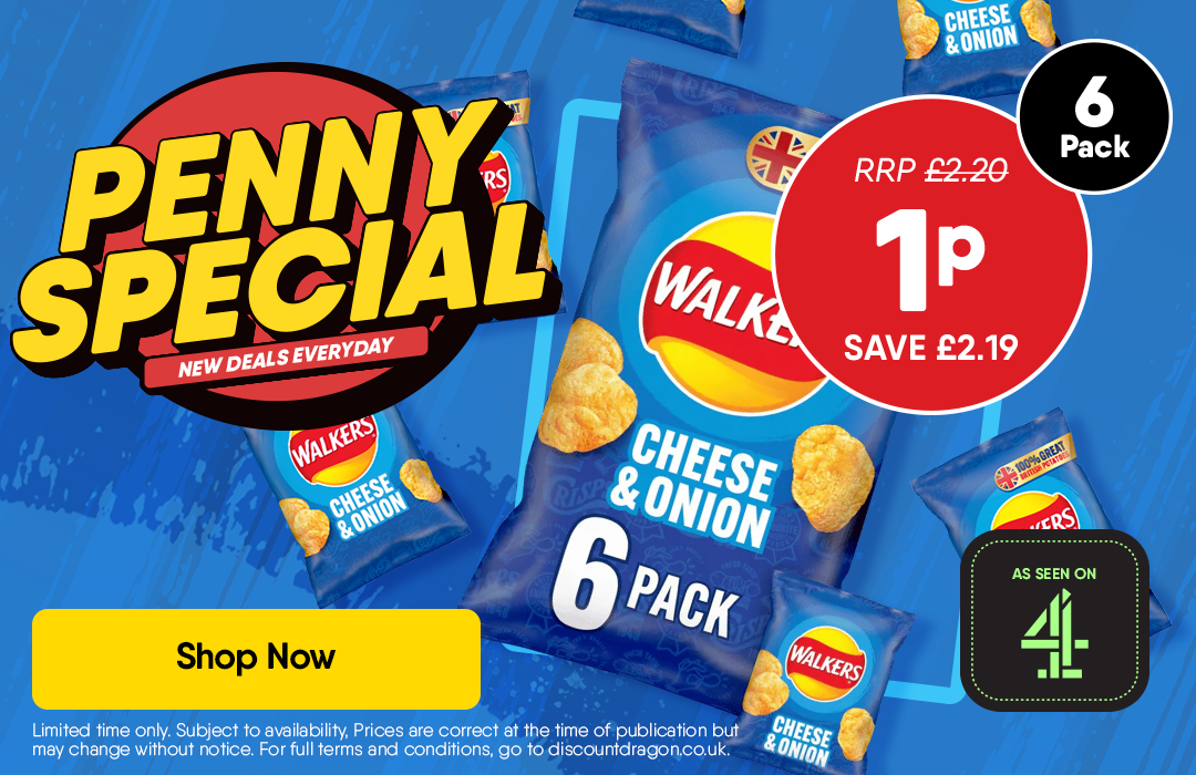 Walkers Cheese & Onion 6 Pack