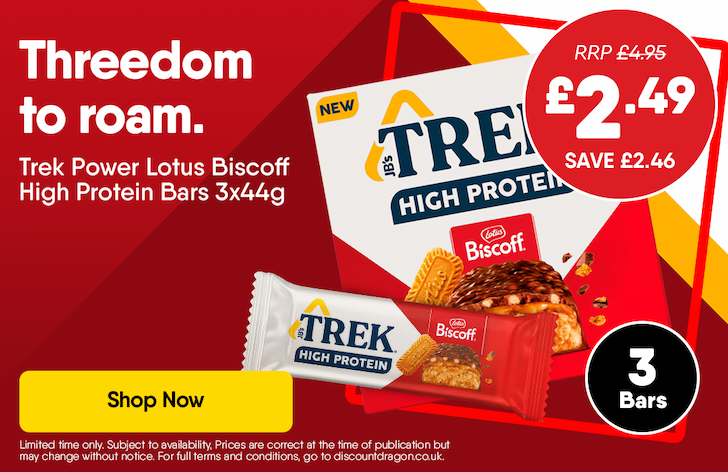 Trek Lotus Biscoff High Protein Bars 3x44g