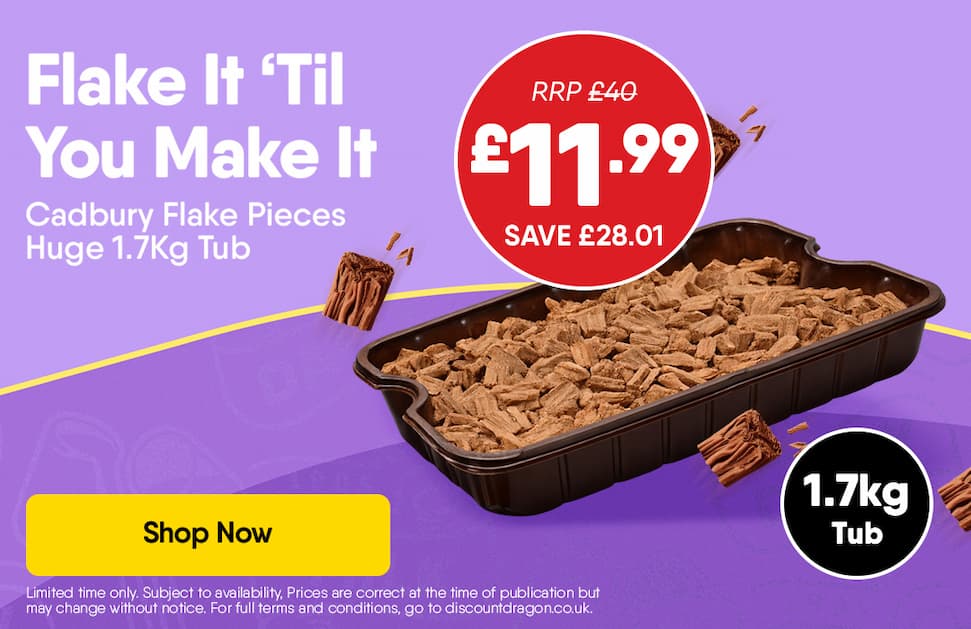 Cadbury Flake Pieces Huge 1.7Kg Tub