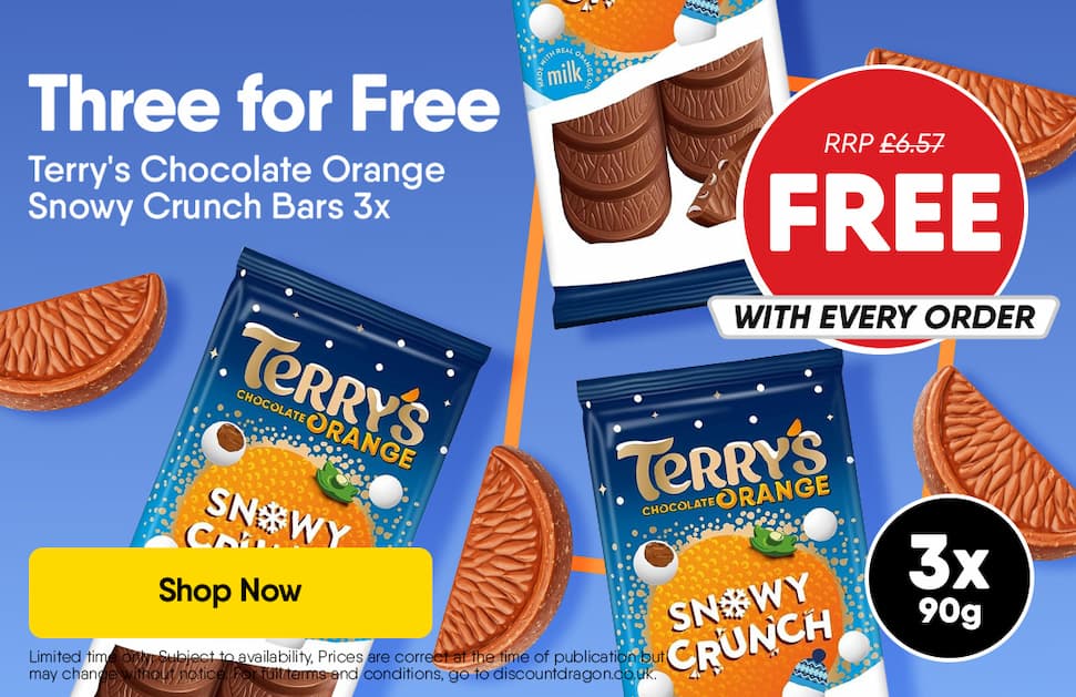 Terry's Chocolate Orange Snowy Crunch 3x