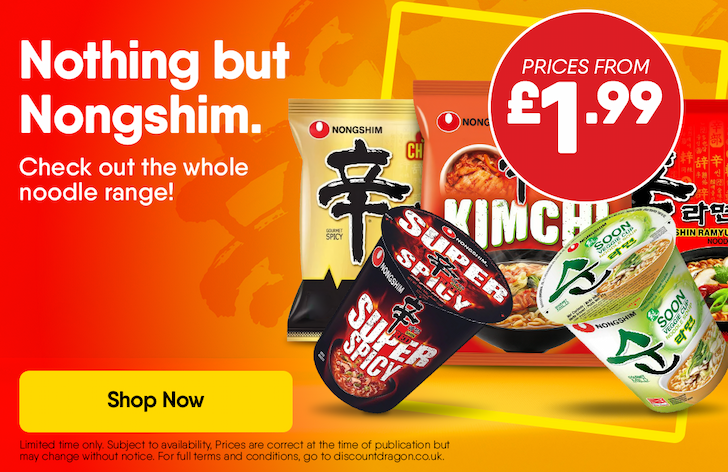 Nongshim whole noodle range