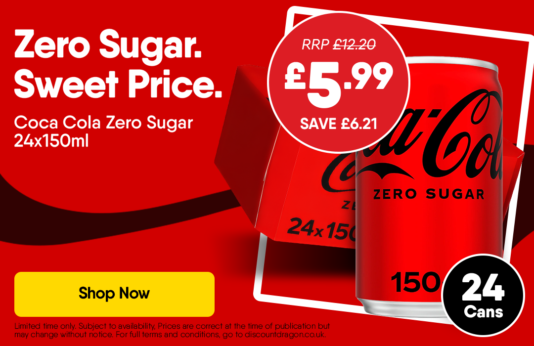 24 x 150ml Cans Coca-Cola Zero Sugar 150ml