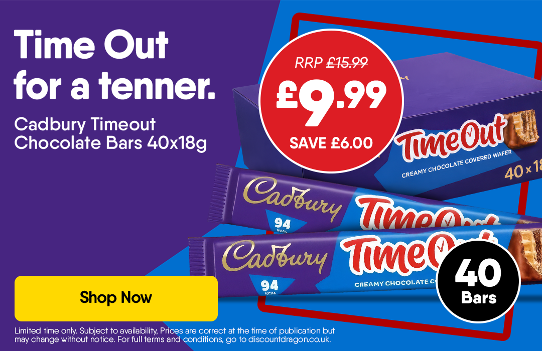 40 x 18g Bar Cadbury Timeout Bars