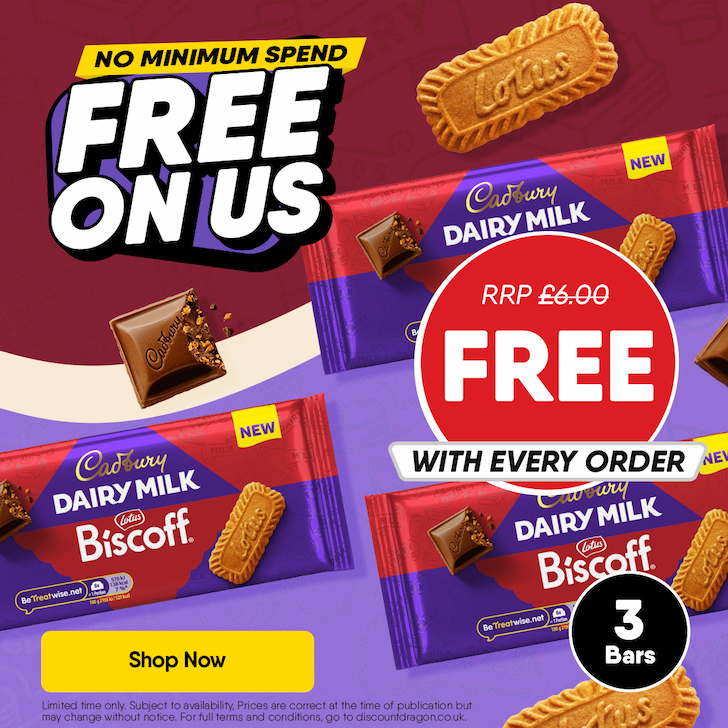3 x Cadbury Biscoff free