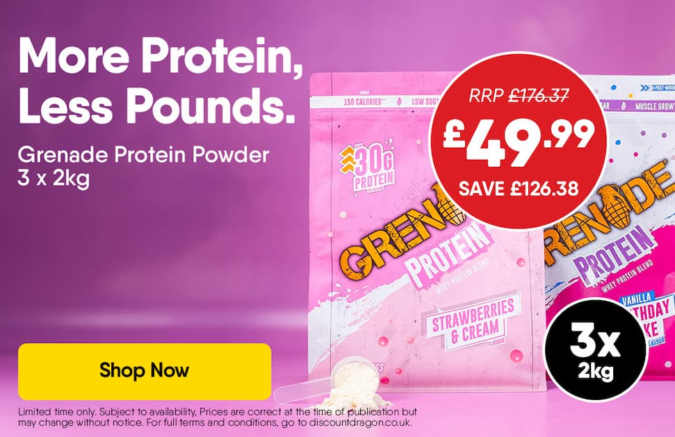 3 x 2kg Grenade Protein Powder - 49.99
