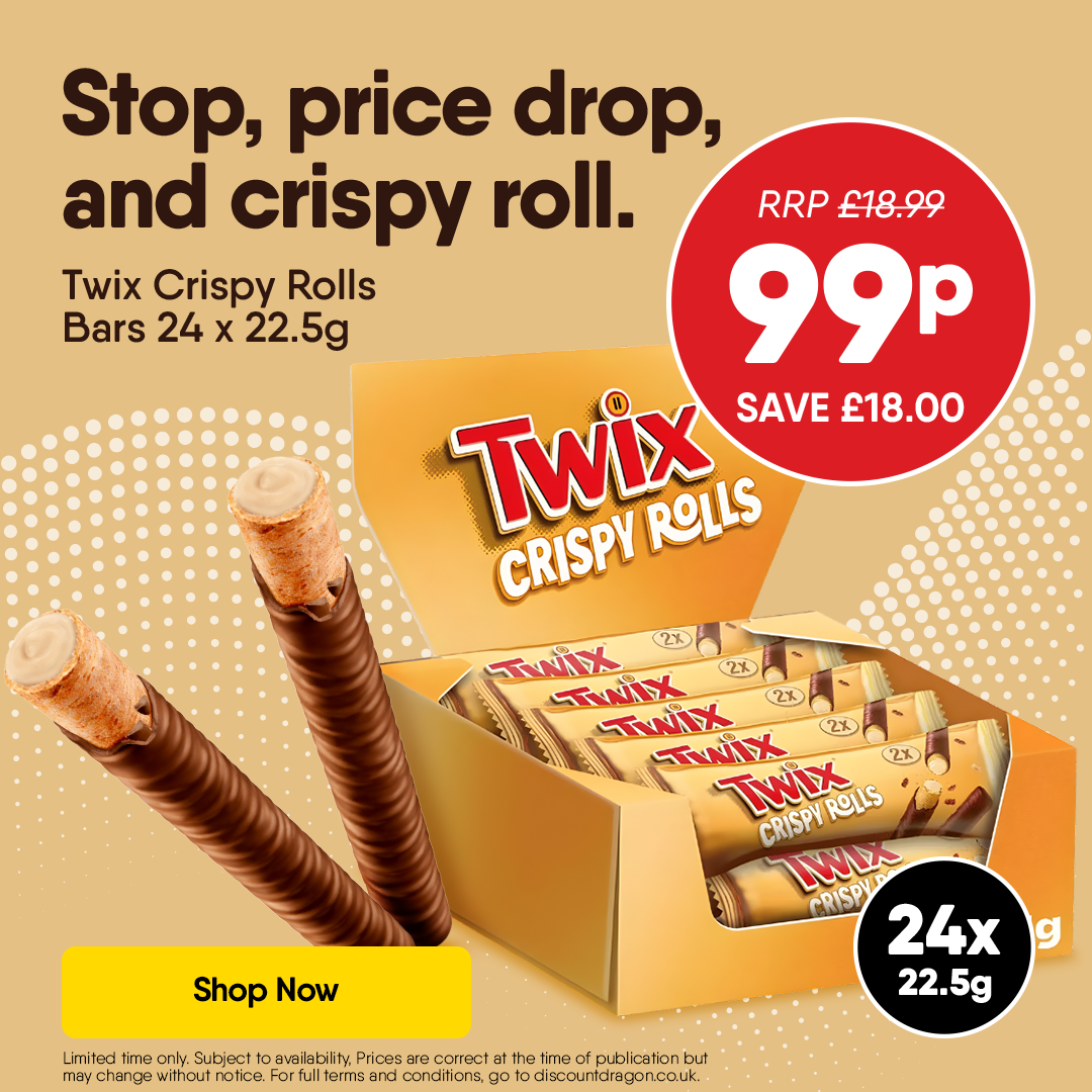 24 x Twix Crispy Rolls - 99p
