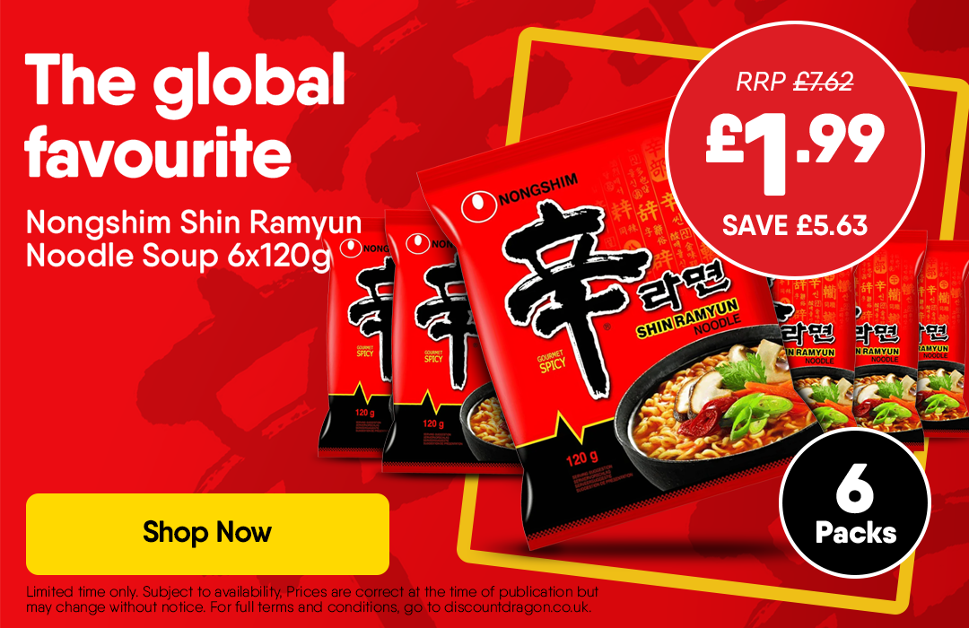 6 x Nongshim Noodles - 1.99