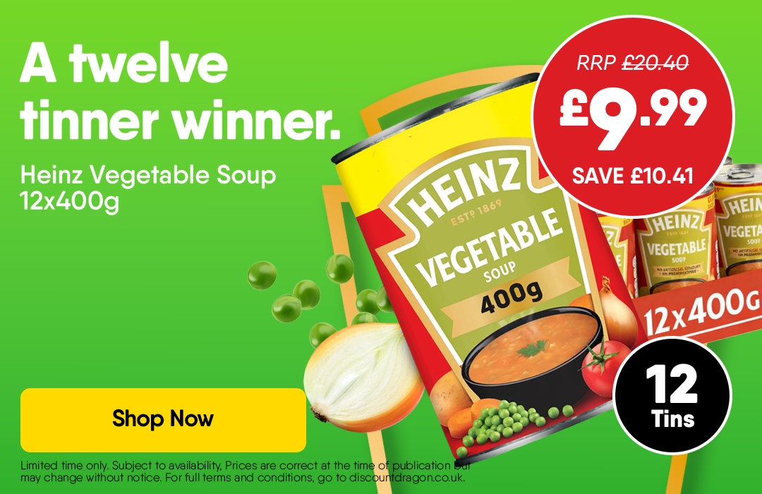 12 x Heinz Vegetable Soup - 9.99